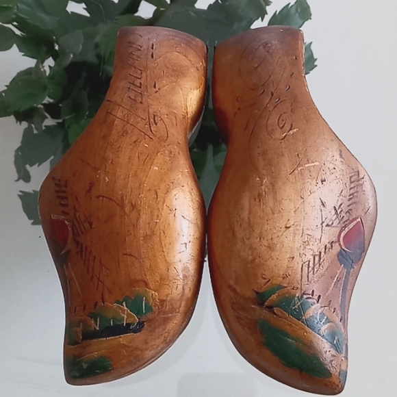 Vintage Wooden Shoes - Picture 2 of 13